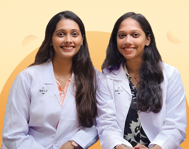 Setu nutritionists in white lab coats