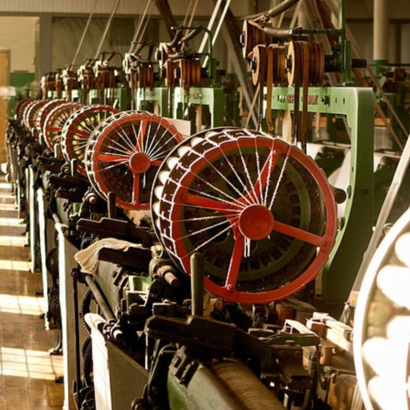 Industrial looms for manufacturing triple-shield threading